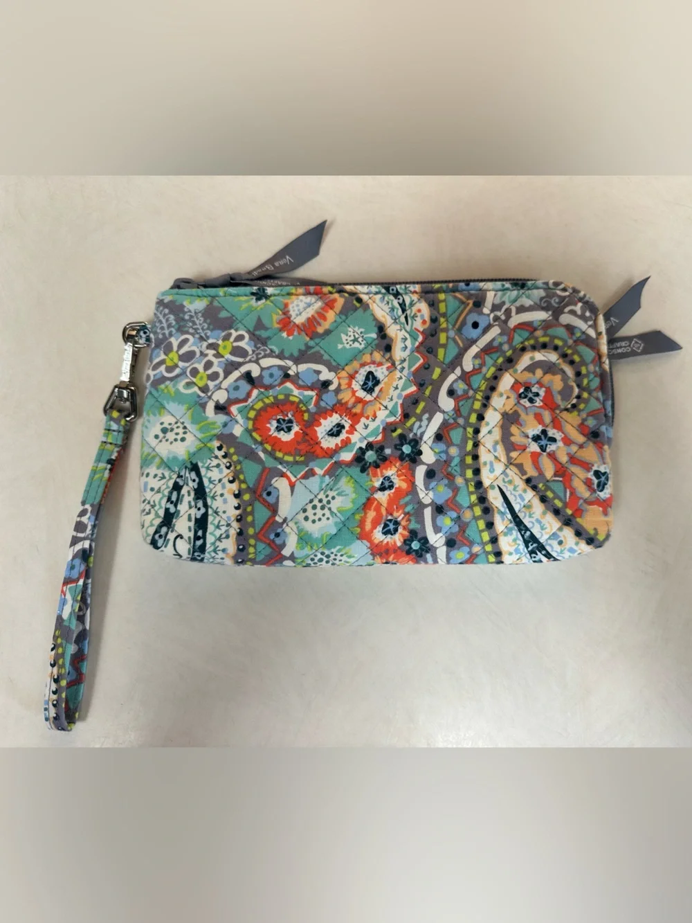 Vera Bradley Floral Paisley Print Wristlet Wallet